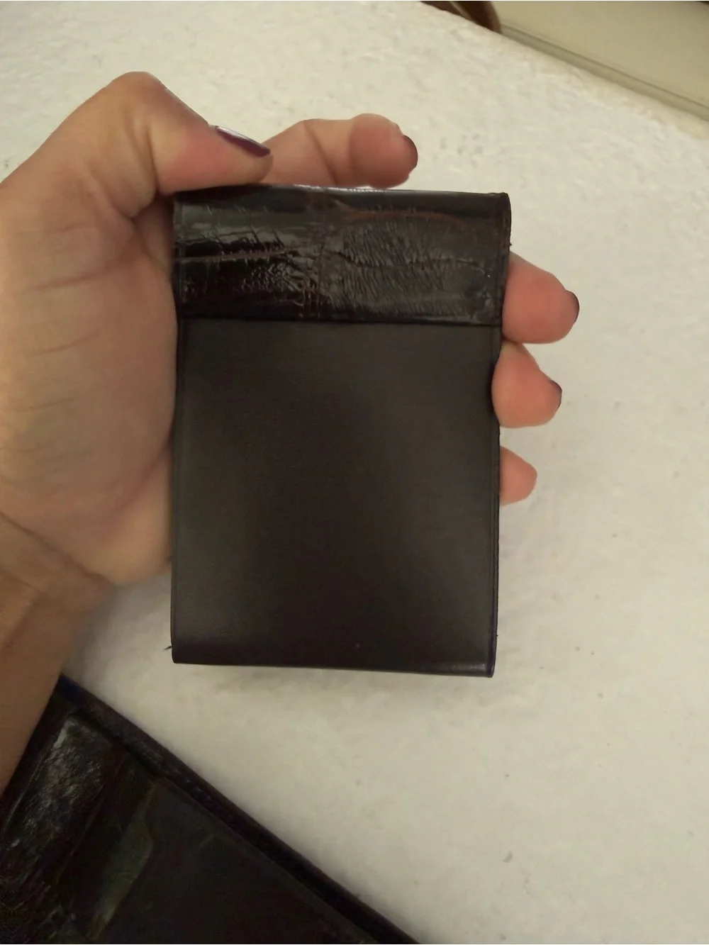 Men's Dark Brown Alligator Leather Bifold Wallet